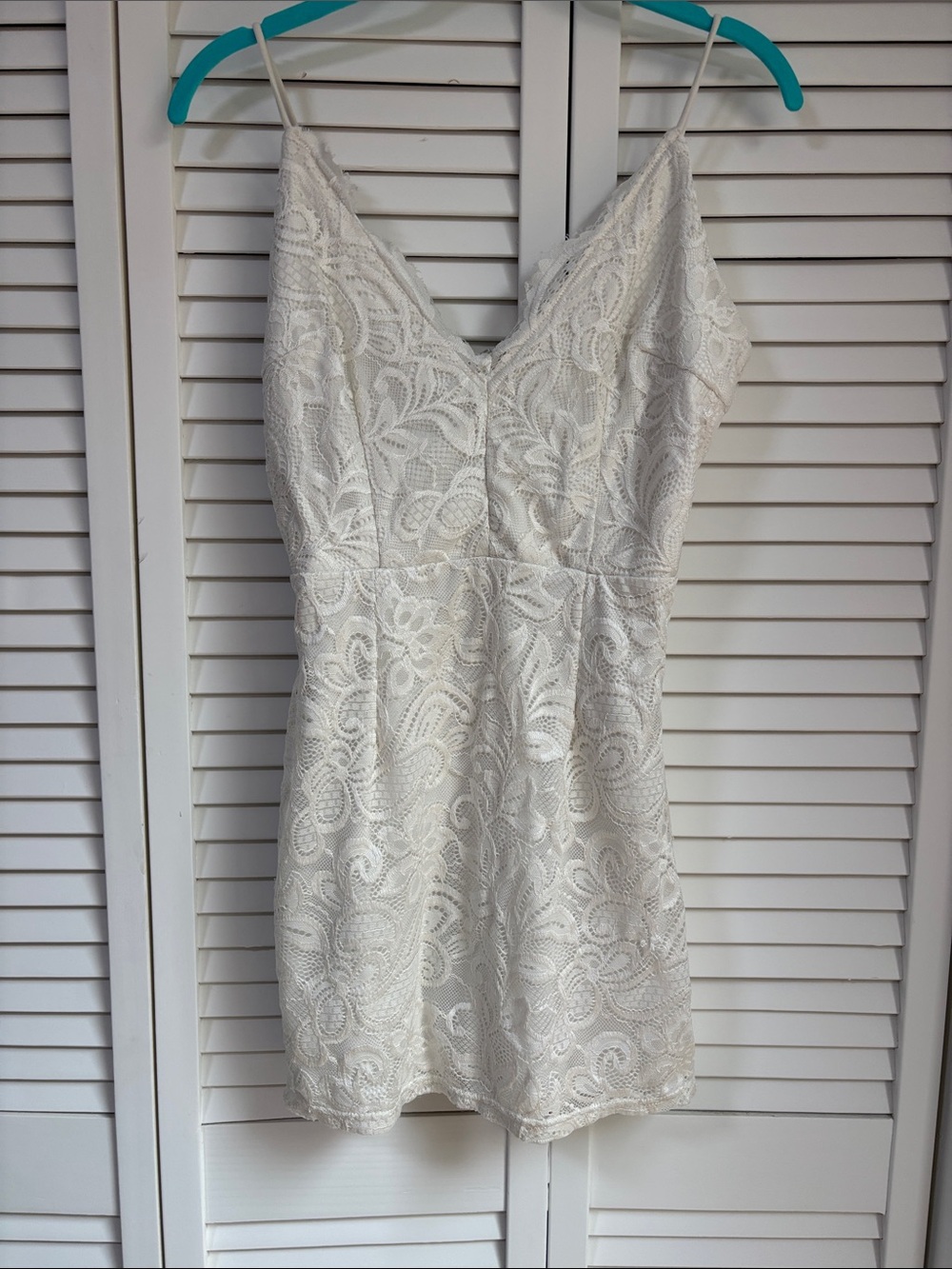 superdown White Lace Mini Dress